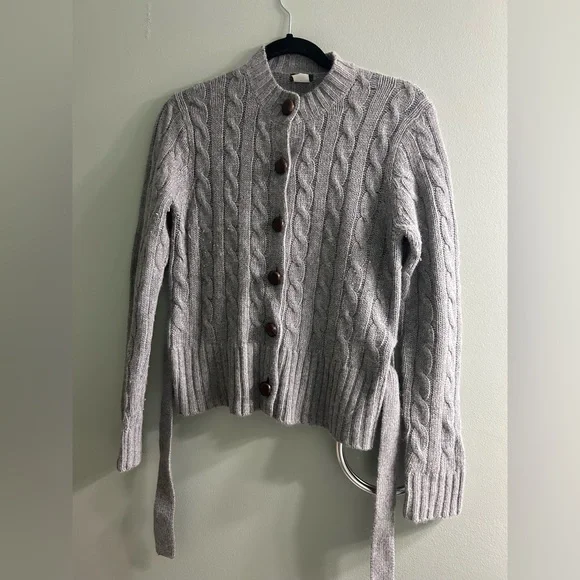 J crew wool cashmere blend belted cardigan - Picture 6 of 7